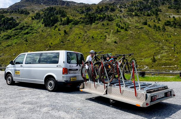 Bike shuttle during the summer season in Davos Klosters.
